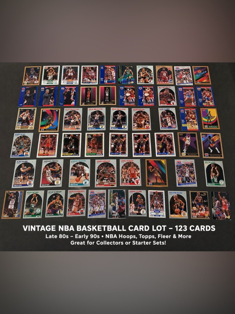 Vintage NBA Basketball Card Lot 123 Cards Fleer Hoops SkyBox